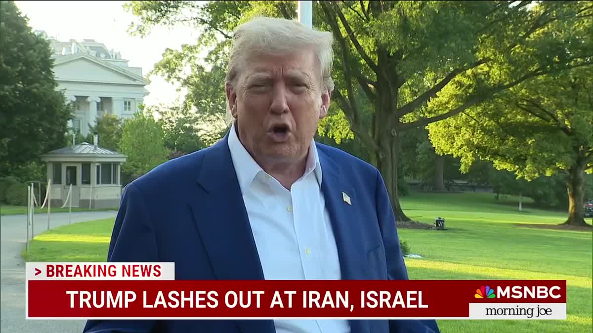 Trump woedend over het breken van Iran, Israël tegenstijl
