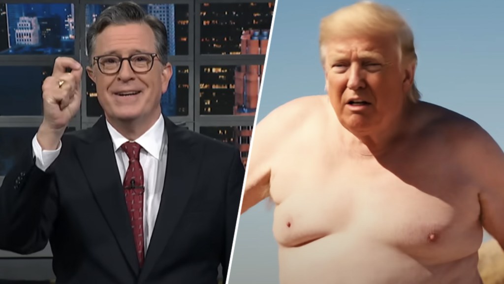 Stephen Colbert prijst ‘South Park’s Naked Ai Trump PSA